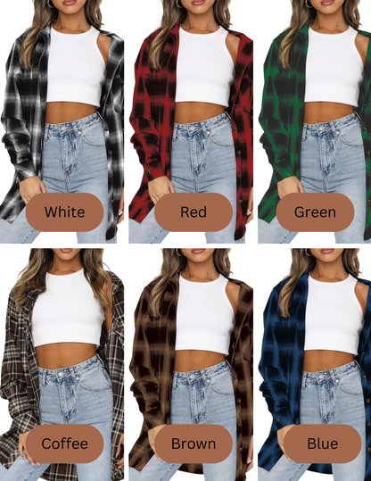 Long Sleeve Plaid Flannel Unisex: Hell, Michigan