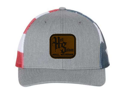 Red, White, and Blue Adjustable/Snap Back Hat: Hell, Michigan